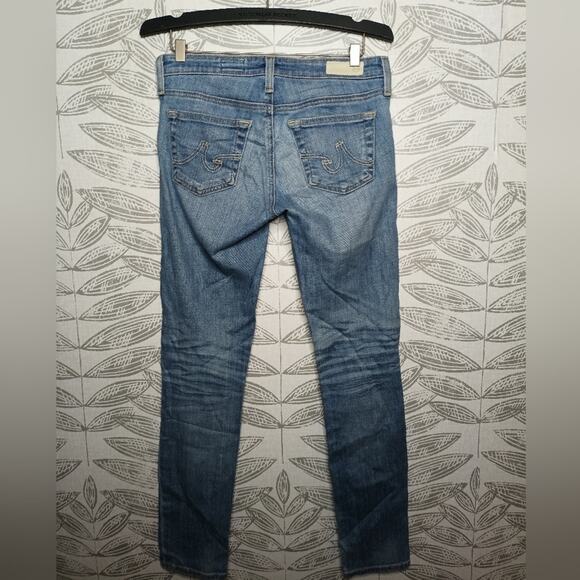 AG Jeans Stevie Ankle Slim Straight Blue Denim - Picture 4 of 5